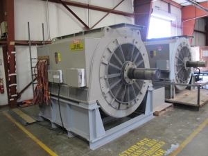 GENERATOR, ELECTRIC TYPE, 4700K WATT, 778 AMP, 4360 VOLT, EMERGENCY DIESEL 900 RPM KIND. TYPE SAB FRAME 21520-44 CONTINUOUS DUTY TWO BEARING HORIZONTAL SYNCHRONOUS INCLUDES TYPE FRBA BRUSHLESS EXCITERS (W-50) LOADING & HANDLING FEE $1000-